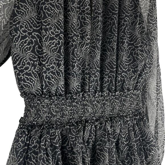 Cinq a Sept Annabel Silk Mini Dress Printed Tiered Ruffle Size 8 - Picture 9 of 10